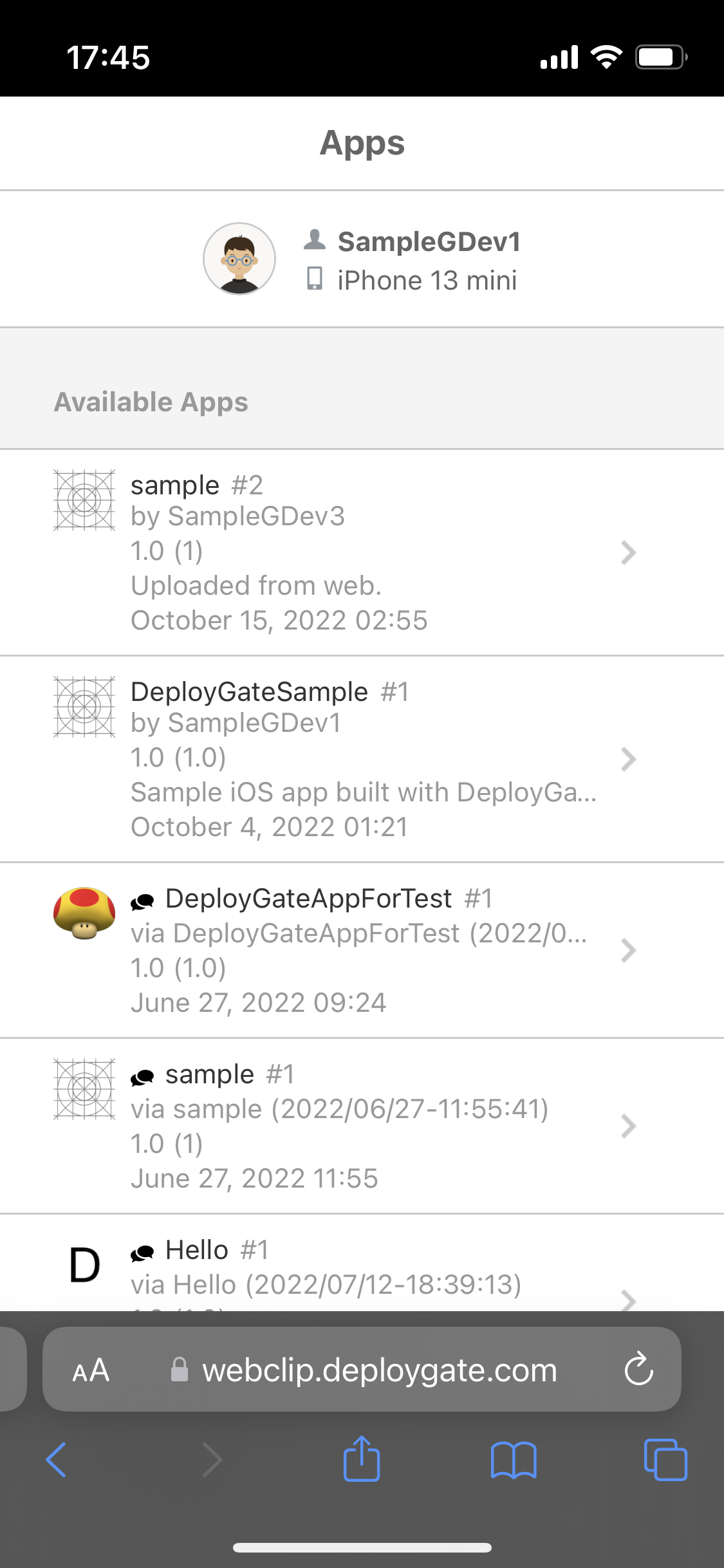 Screenshot of safari for download 