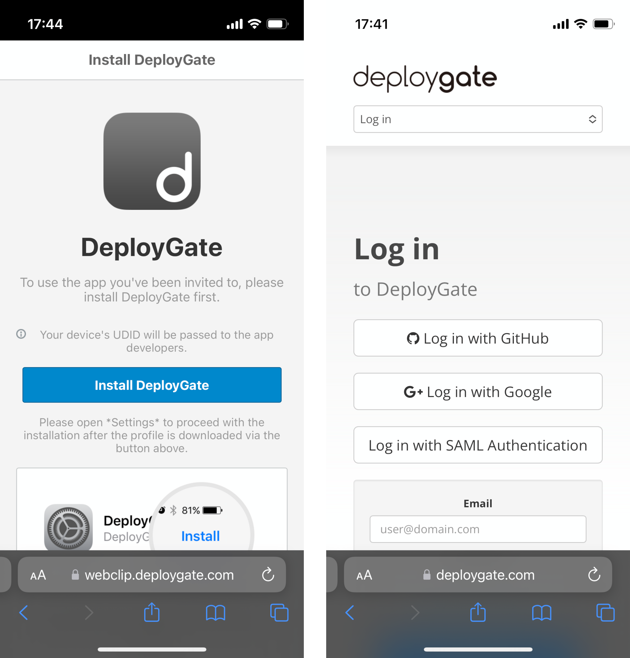 Screenshot of safari for download 