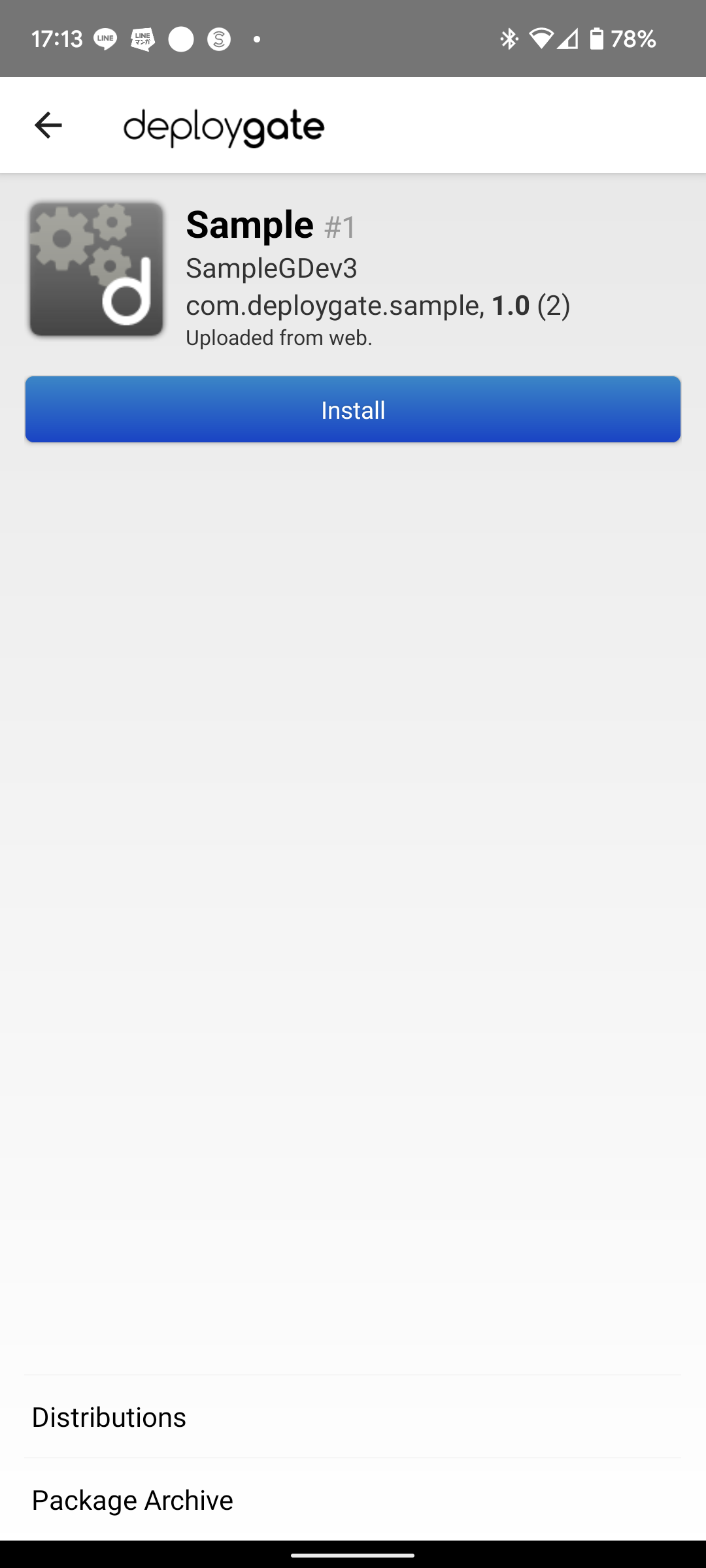 Screenshot of Install 