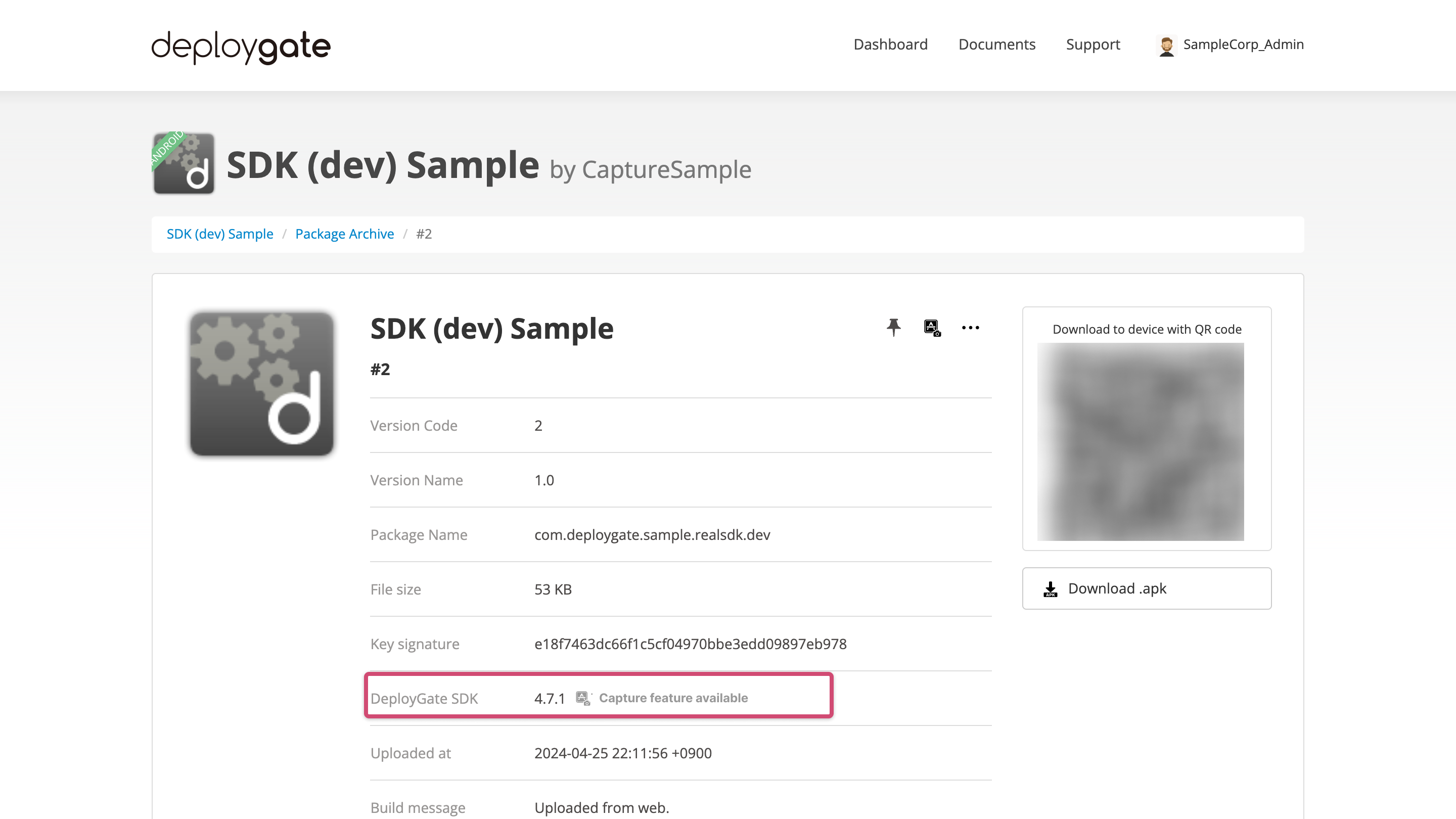 Package Archive Details