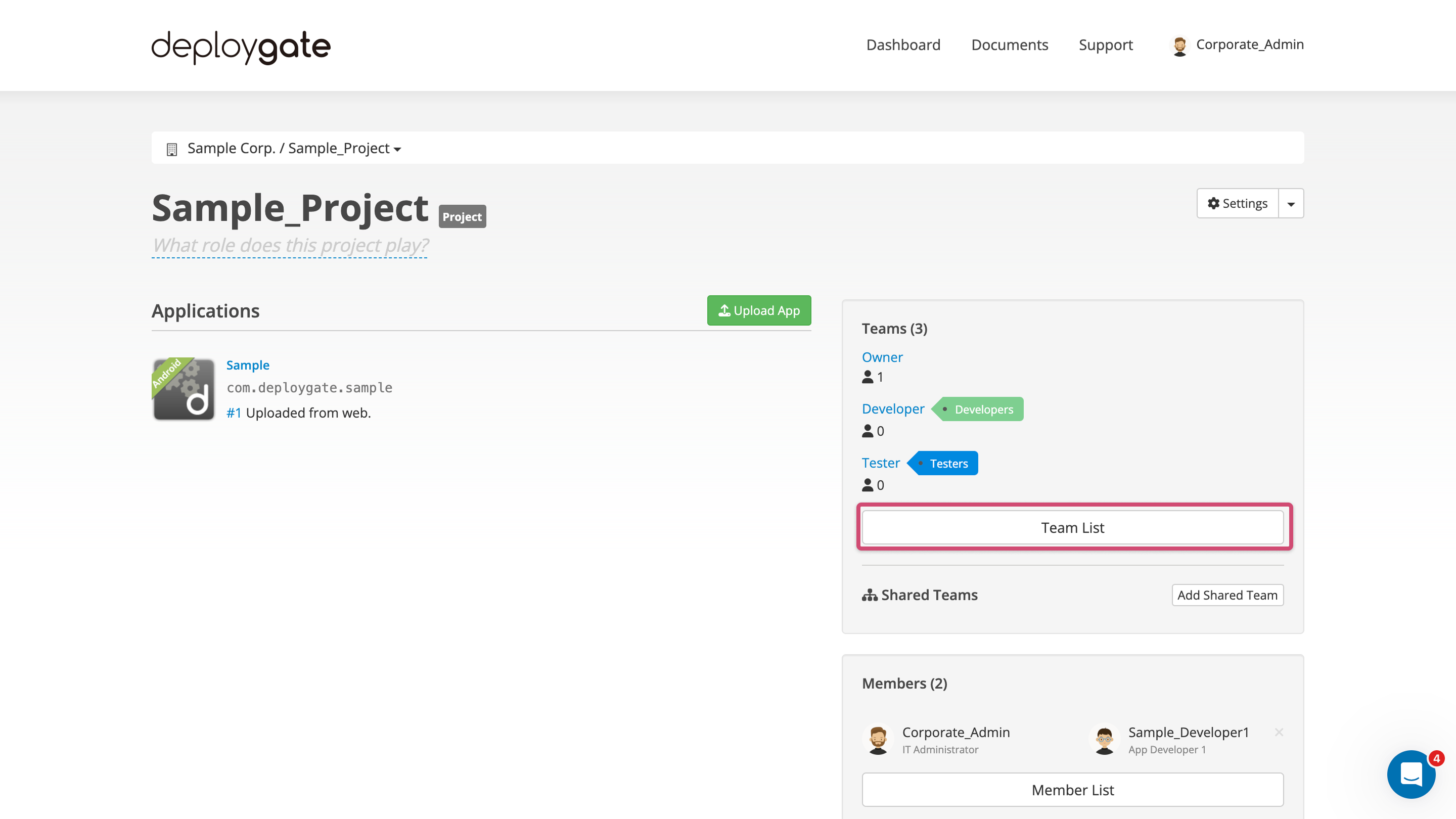 Screenshot of Remove Team