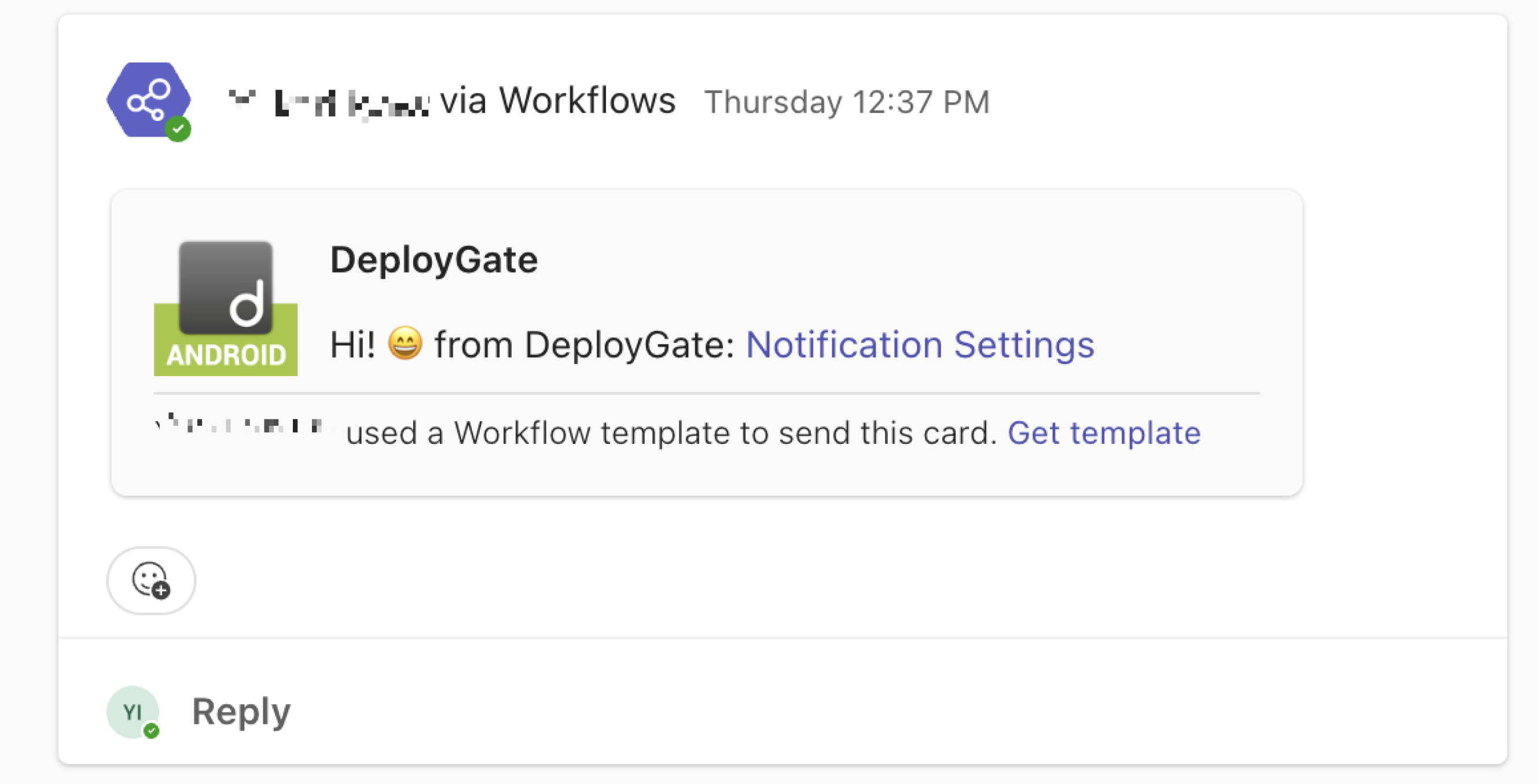 Screenshot of Chat-notification
