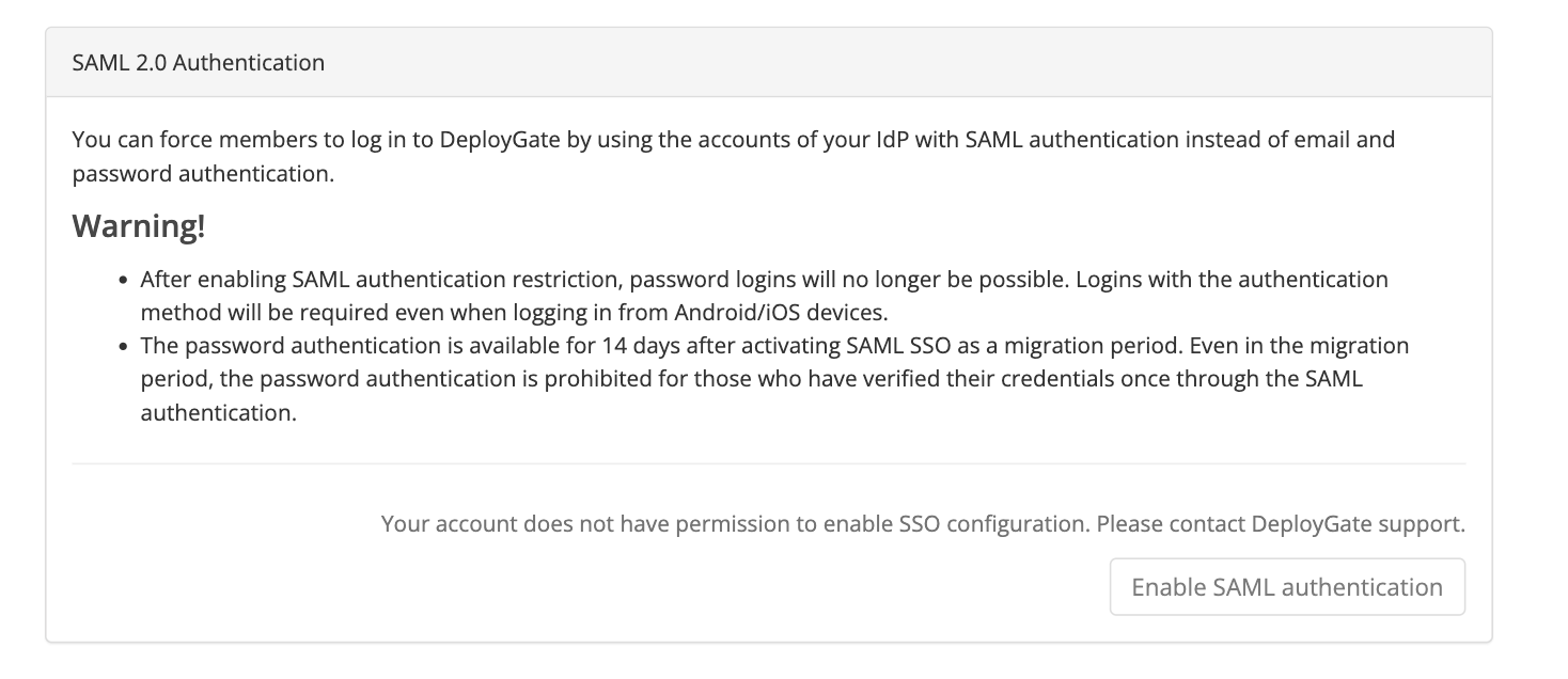 Screenshot of SAML Okta