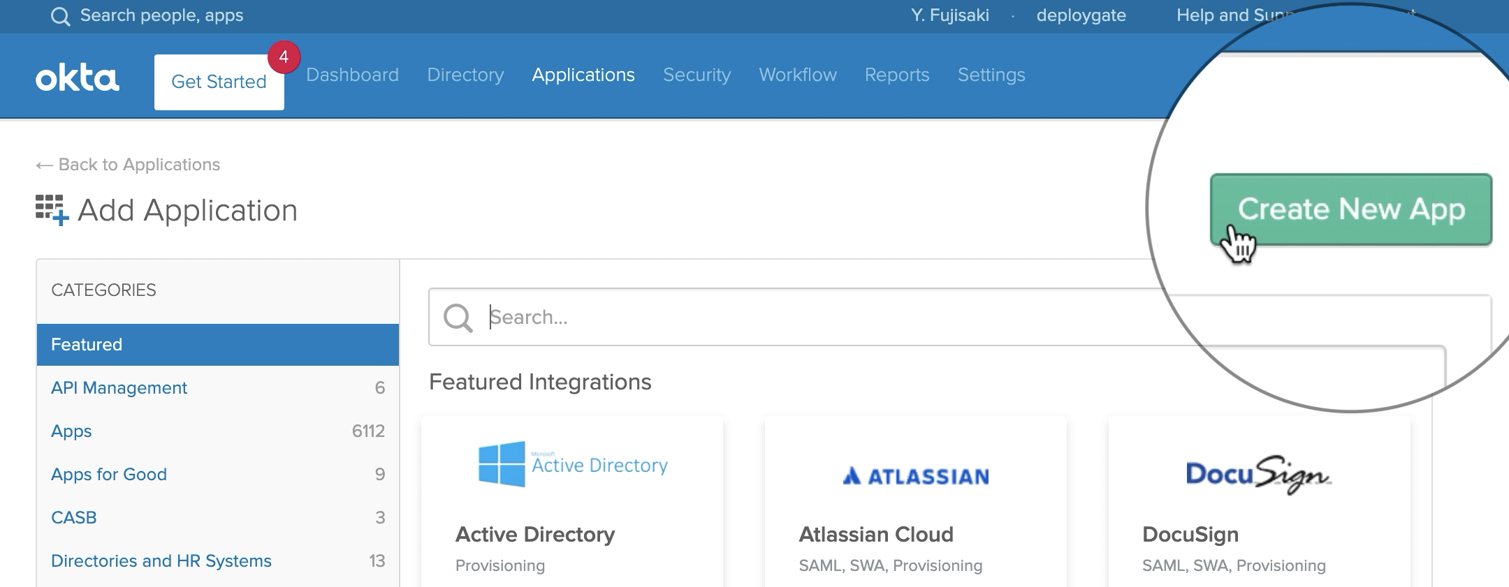 Screenshot of SAML Okta