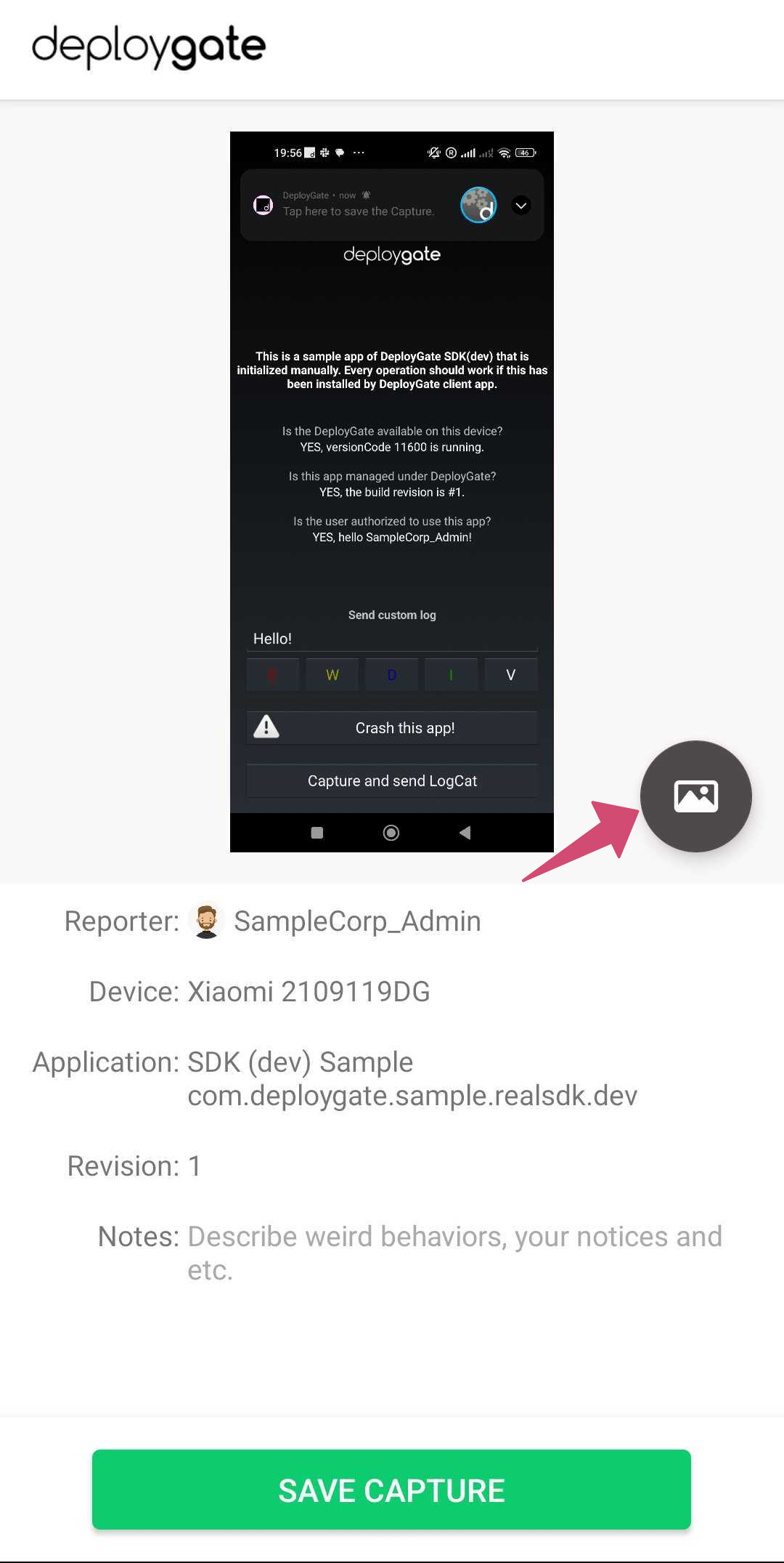 Save Capture from the Device