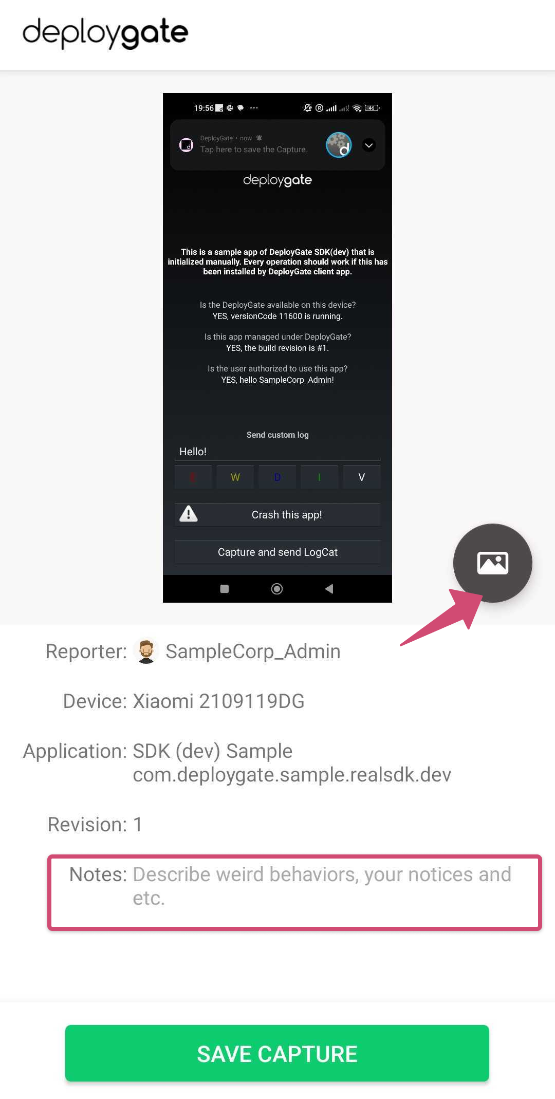 Save Capture from the Device