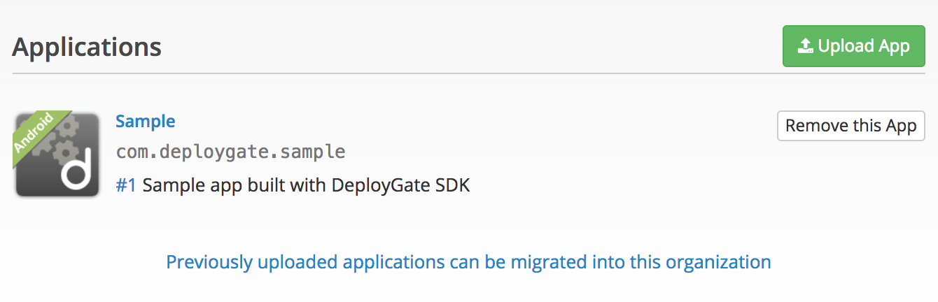 Screenshot of Transfer app 