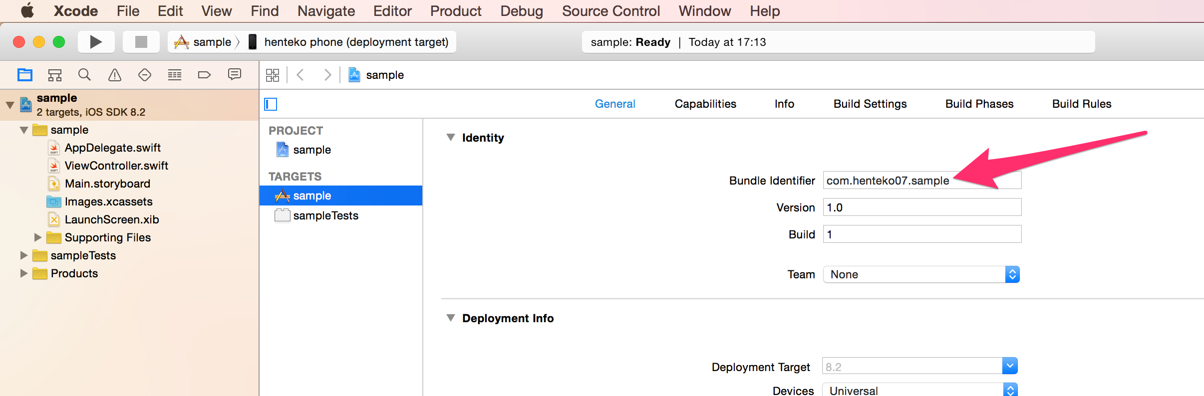 Screenshot of Create App ID