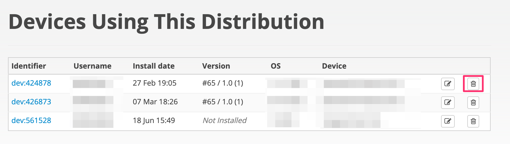 Screenshot of show UDID