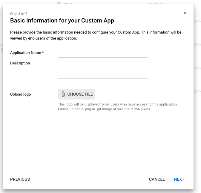 Screenshot of SAML Google Workspace 