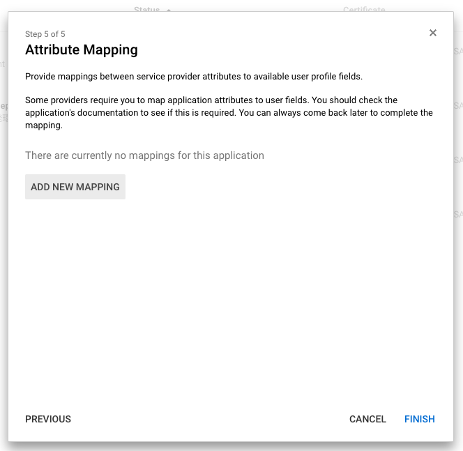 Screenshot of SAML Google Workspace 