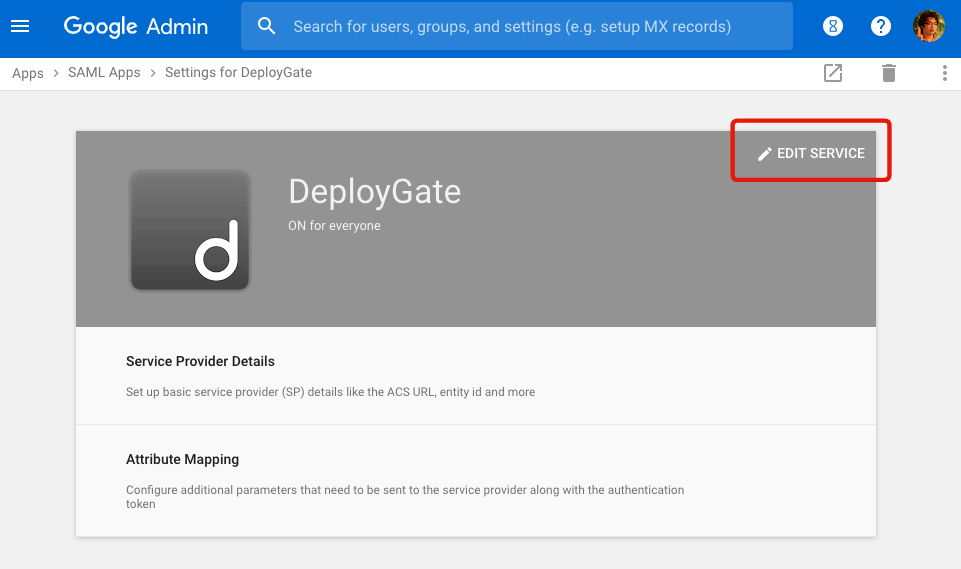 Screenshot of SAML Google Workspace 