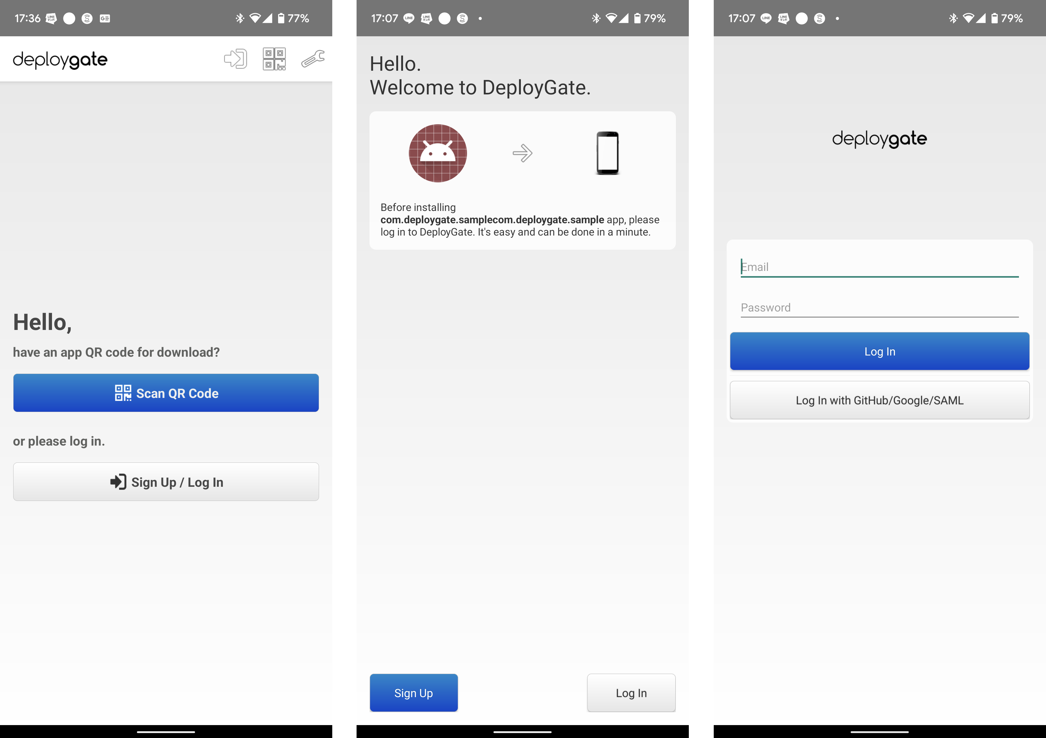 Screenshot of before login 