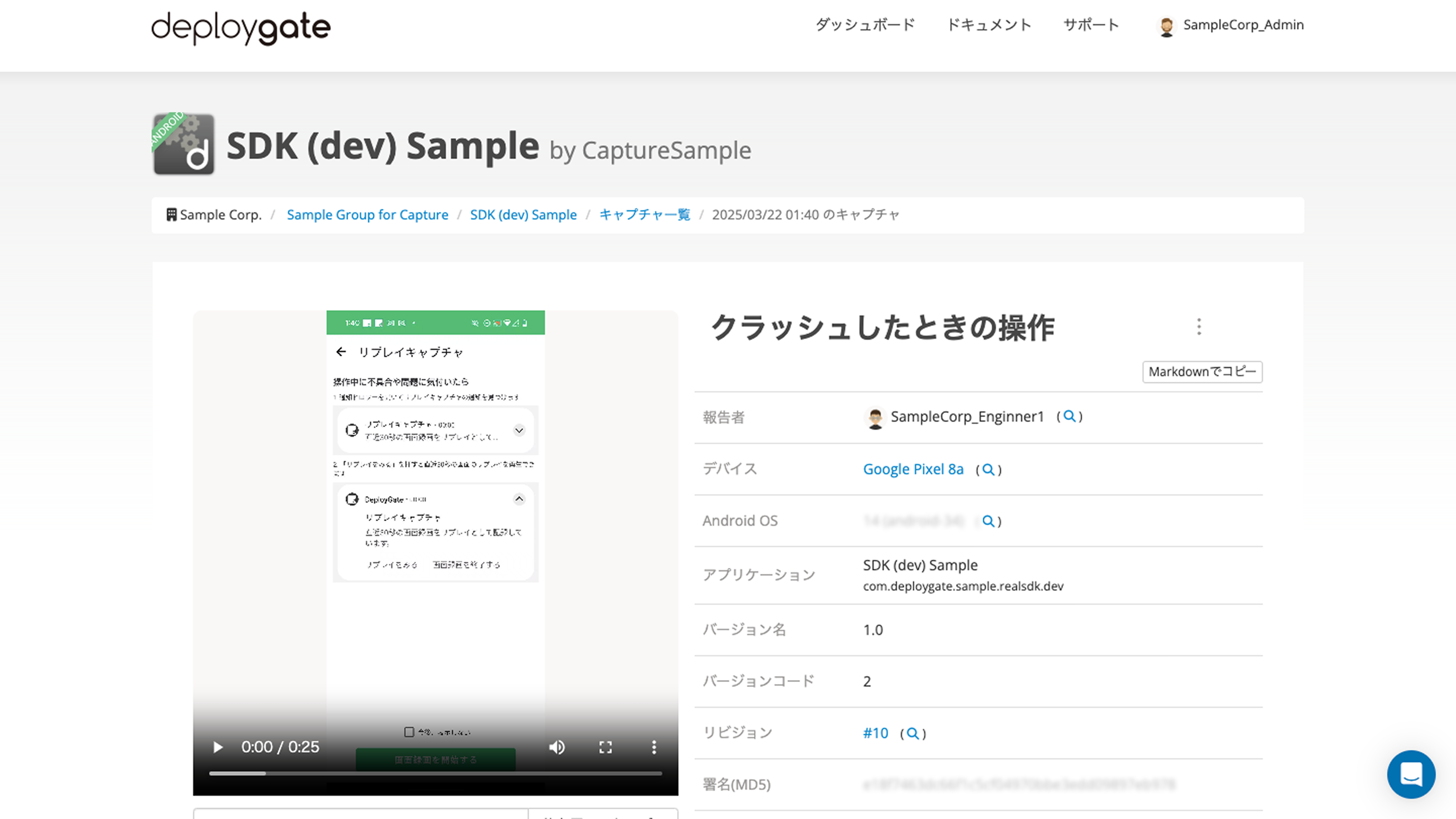 Image of Replay Details Page