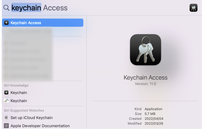 Screenshot of Distribution Certificate